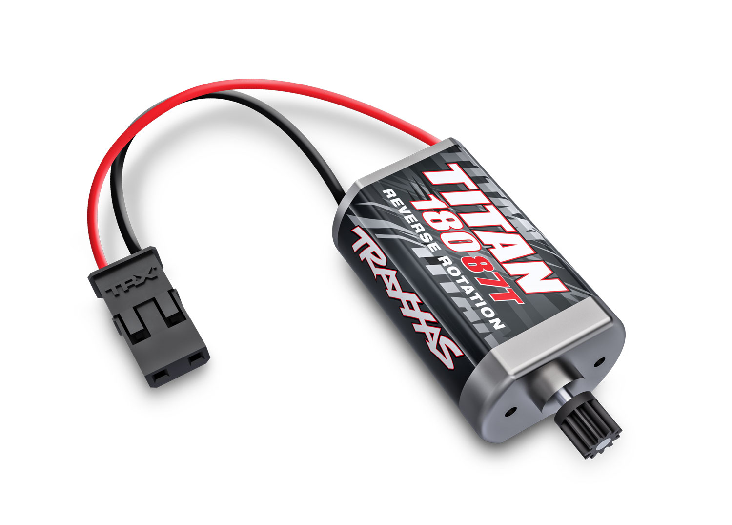 Traxxas - Motor, Titan 87T (87-turn, 180 size)/ pinion gear, 11-tooth (metal) (TRX-9775)