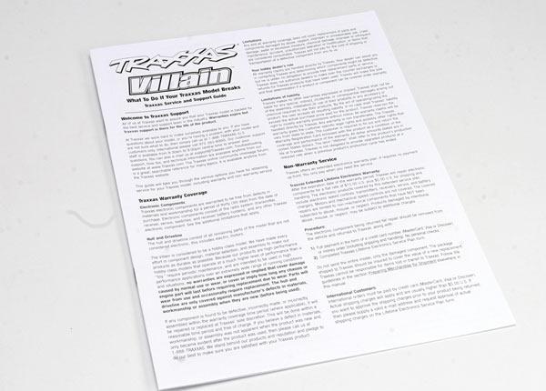 Traxxas - Operating instructions, Villain, TRX-1599X (TRX-1599X)
