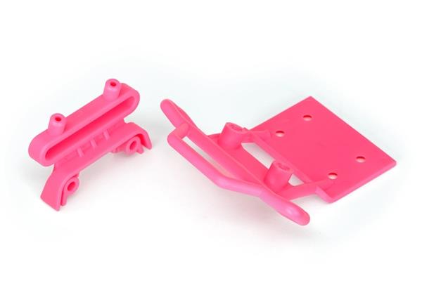 Traxxas - Bumper, front / bumper mount, front / 4x23mm RM (2)/ PINK, TRX-3621P (TRX-3621P) afbeelding