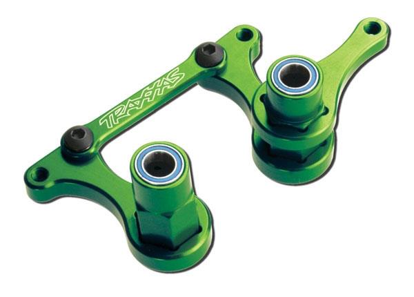 Traxxas - Steering bellcranks, drag link (green-anodized 6061-T6 alumi, TRX-3743G (TRX-3743G)