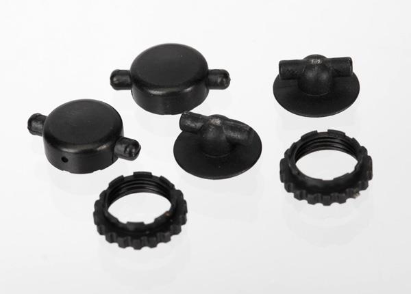 Traxxas - Caps & spring retainers, GTR shocks (upper cap (2), upper re, TRX-6962 (TRX-6962) afbeelding