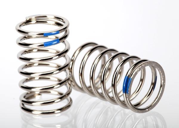 Traxxas - Spring, shock (nickel finish) (GTR) (2.925 rate, blue) (1 pa, TRX-7245A (TRX-7245A)