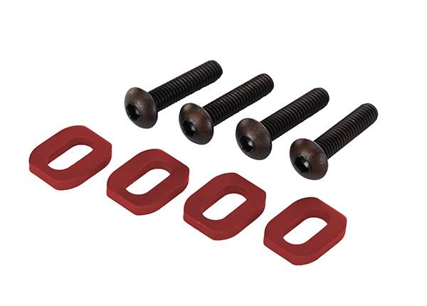 Traxxas - Wheel nuts, splined, 17mm, serrated (red-anodized) (4) (TRX-7759R) afbeelding