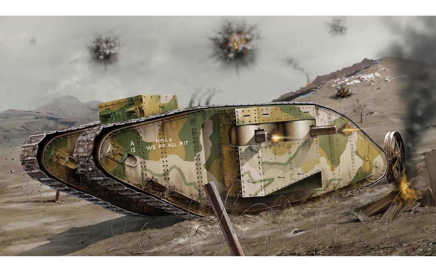 Airfix 1/76 WWI Female Tank