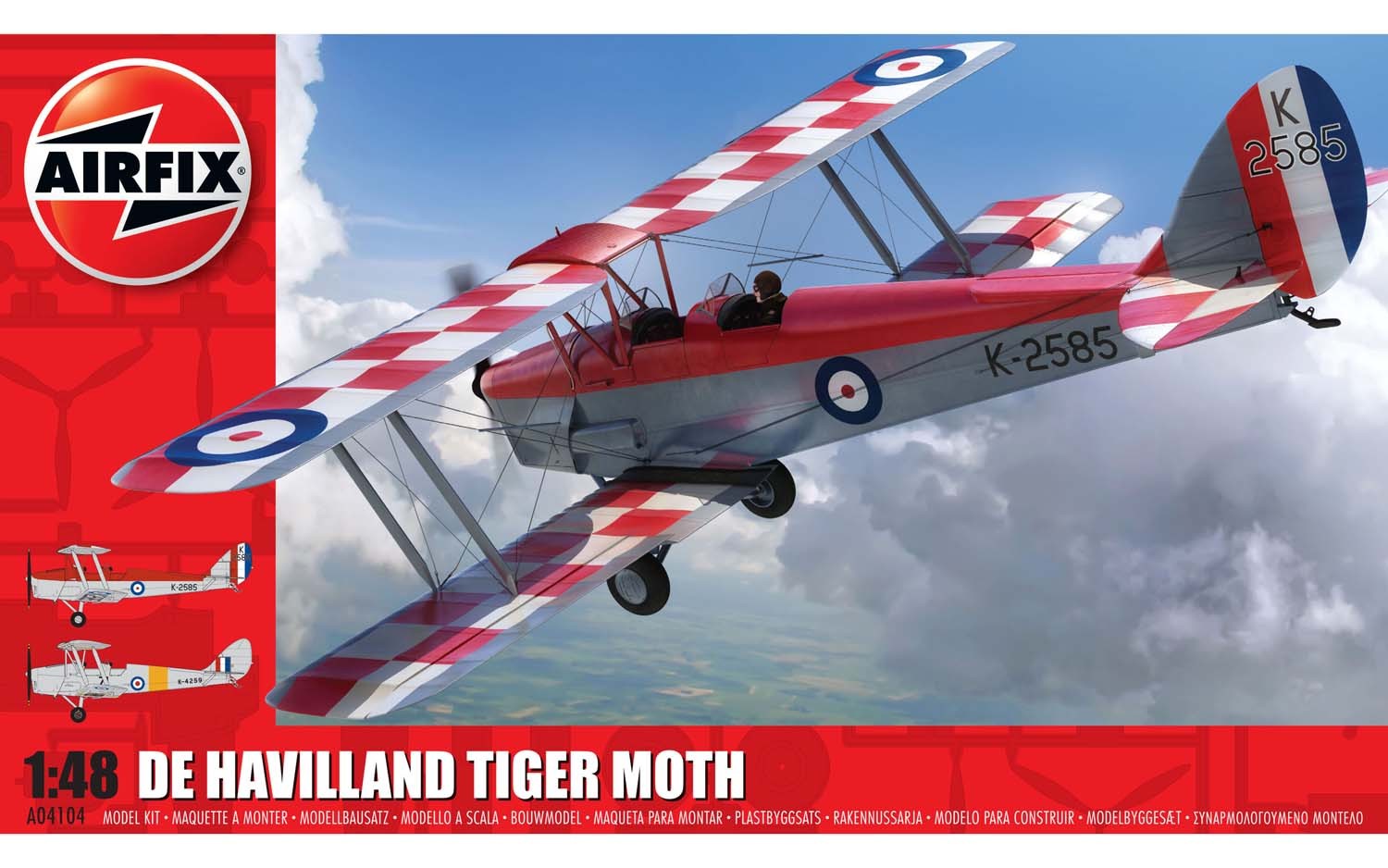 Airfix 1/48 De Havilland Tiger Moth afbeelding