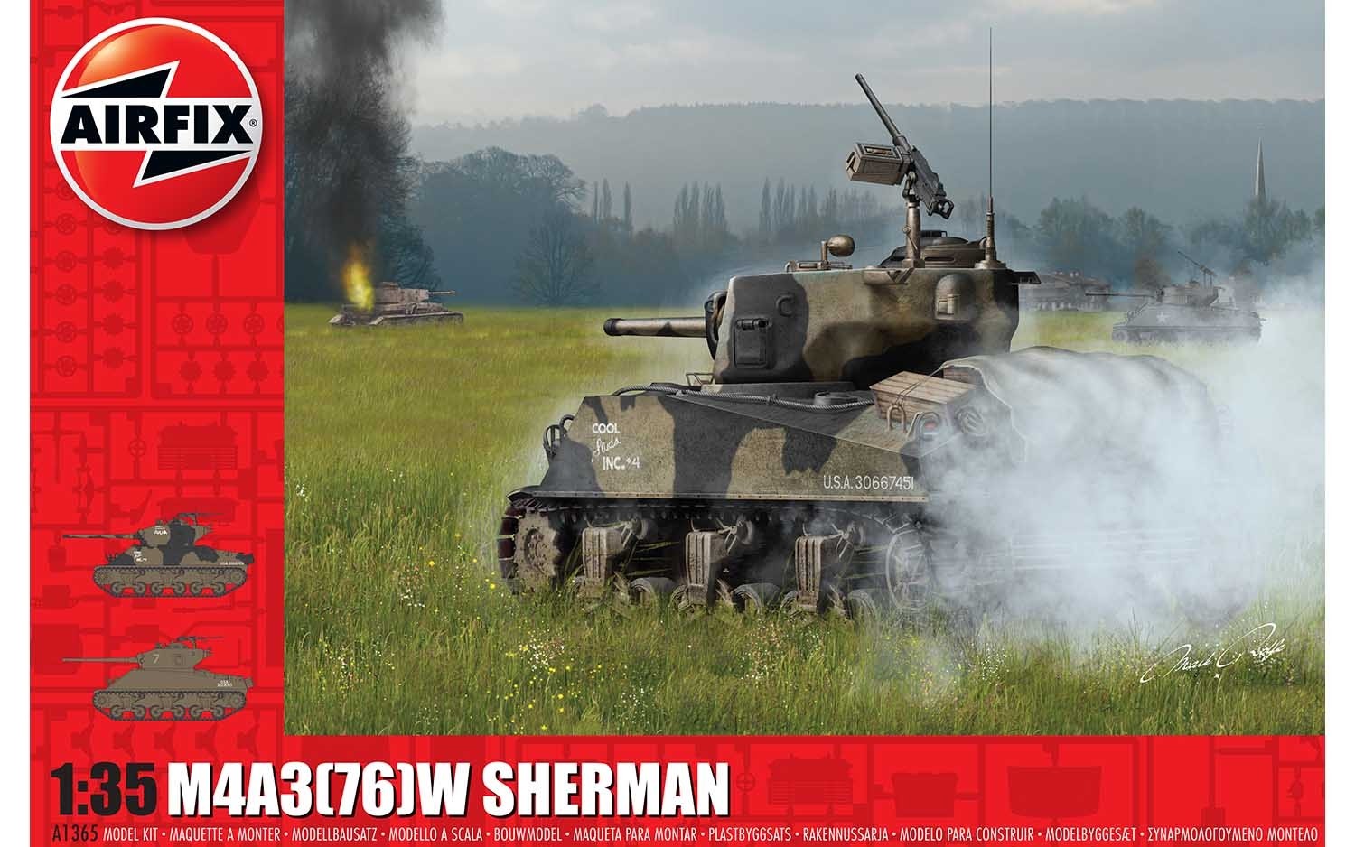 Airfix 1/35 M4A3(76)W - Battle of the Bulge afbeelding