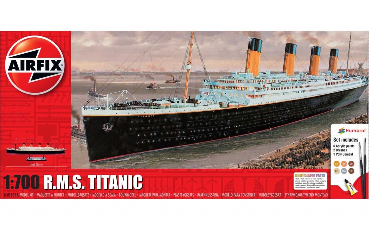 Airfix 1/700 R.M.S. Titanic Geschenkset afbeelding