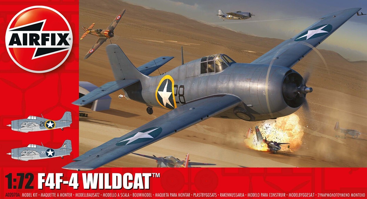 1:72 Airfix 02070A F4F-4 Wildcat Plane Plastic kit