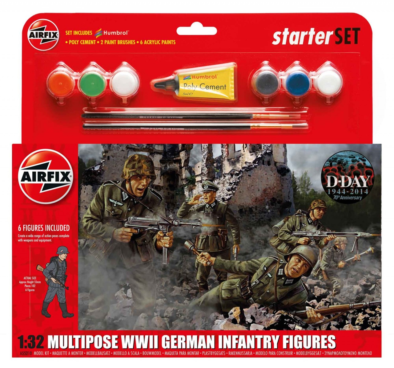 Airfix 1/32 Multipose WWll German Infantry Figures