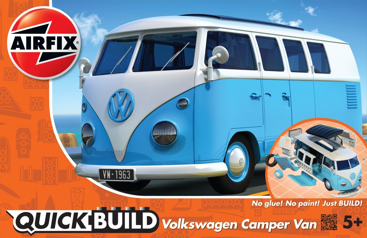 Airfix Quickbuild VW Camper Van Blauw afbeelding