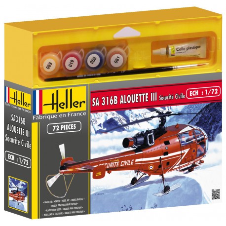 Heller 1/72 Alouette lll Securite Civile