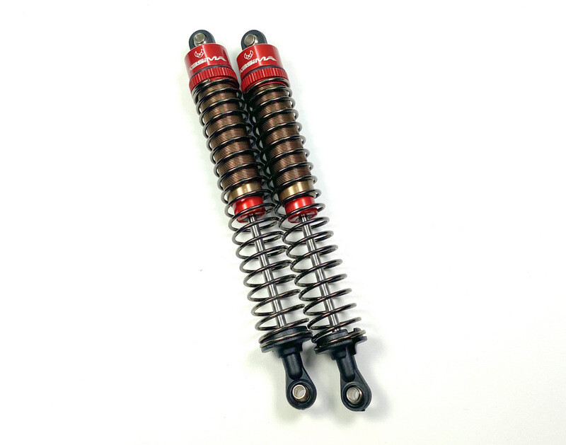 Absima aluminium schokdempers, rood, 110mm voor 1/10 auto