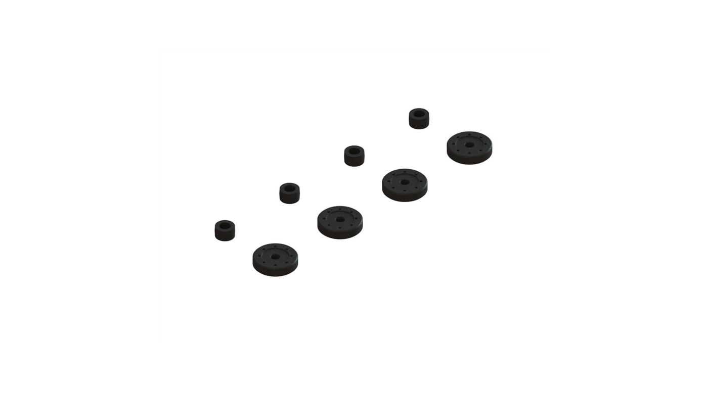 Shock Pistons & Cartridge Spacers (4 Shocks) (ARA330570) afbeelding