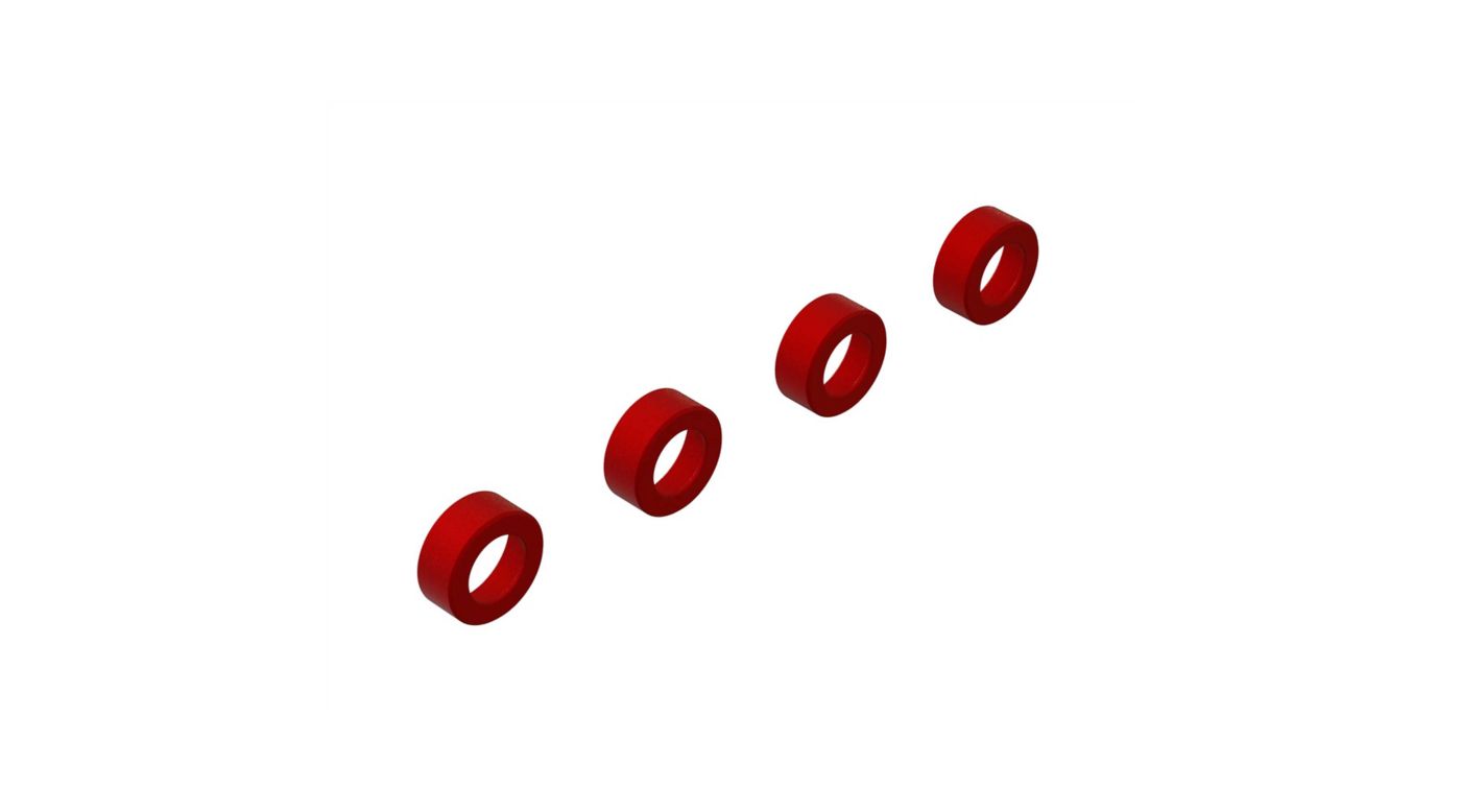 Arrma - Aluminum Suspension Arm End Cap, Red (4) (ARA330593)