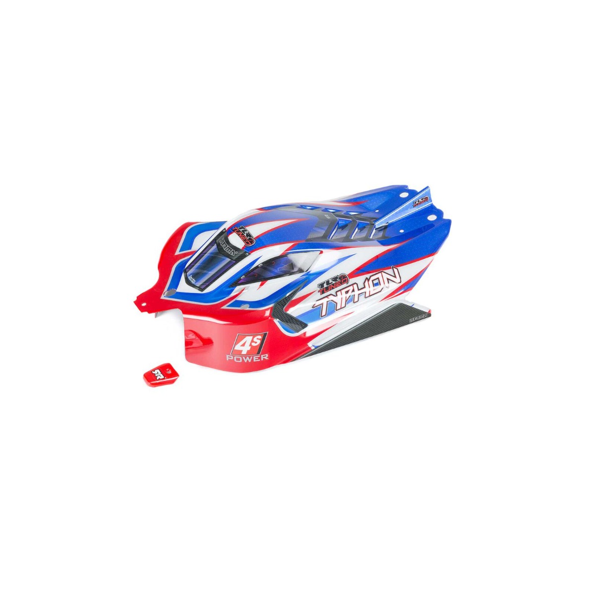 Arrma - Finished Body, TLR Tuned Red/Blue: TYPHON (ARA406164)