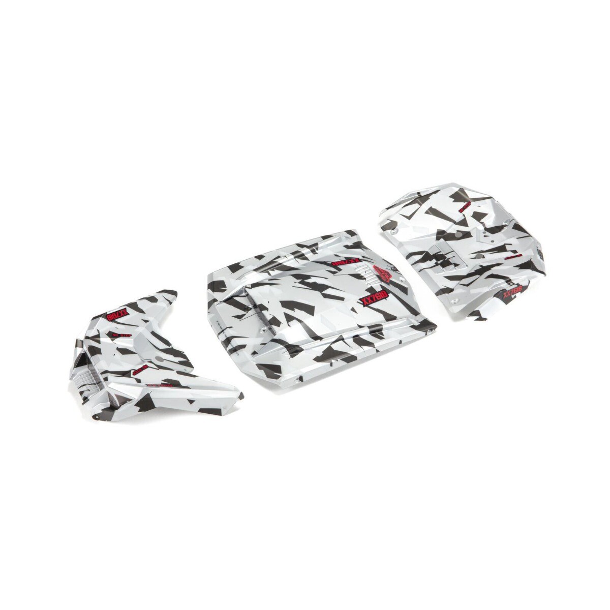 Arrma - Exterior Body Panels Painted, White Camo: FIRETEAM (ARA411022)