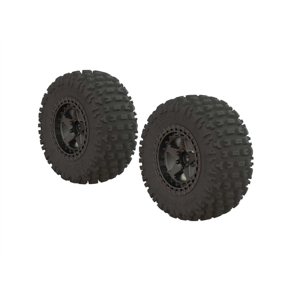 Dboots 'Fortress SC' Tire Set Glued Gun Metal (2) (ARA550087) afbeelding