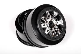 2.2 3.0 Raceline Renegade Wheels - 41mm (Chrome/Black) (2pcs) (AX08103) afbeelding