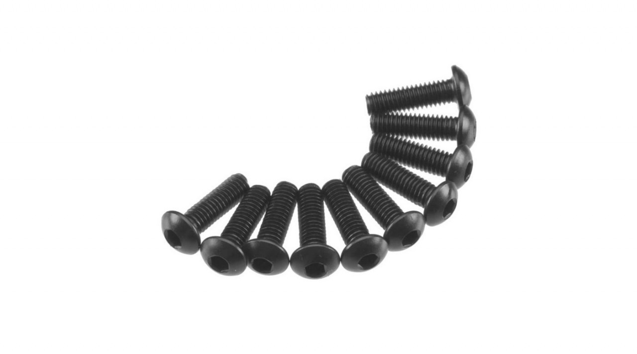 Hex Socket Button Head M3x10mm Black (10) (AXIC0115)