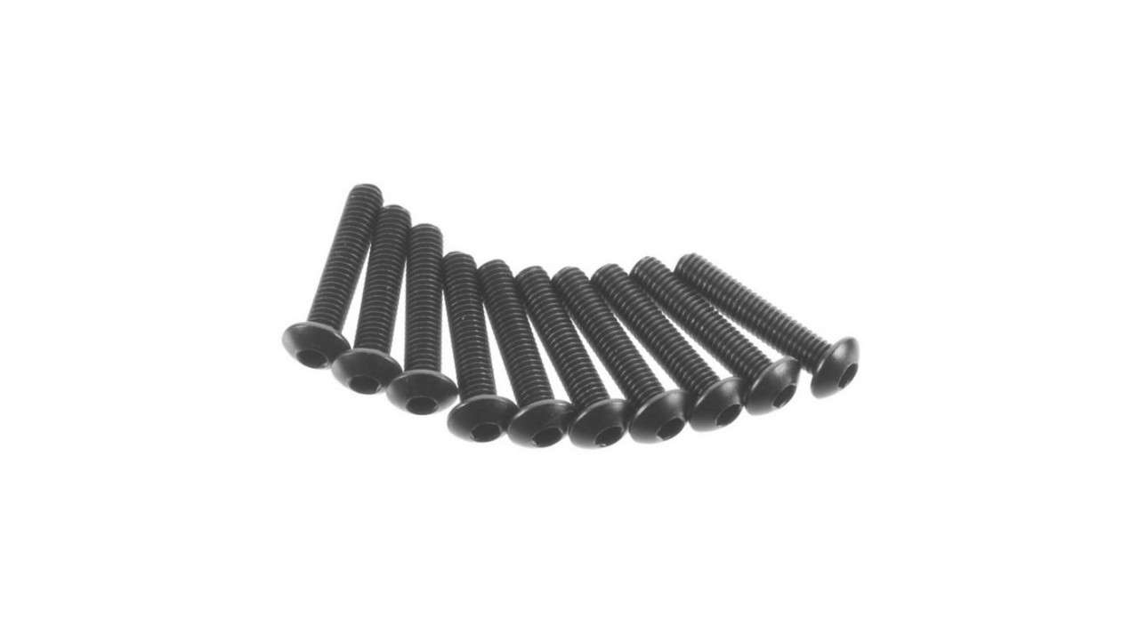 Hex Socket Button Head M3x15mm Black (10) (AXIC0117)