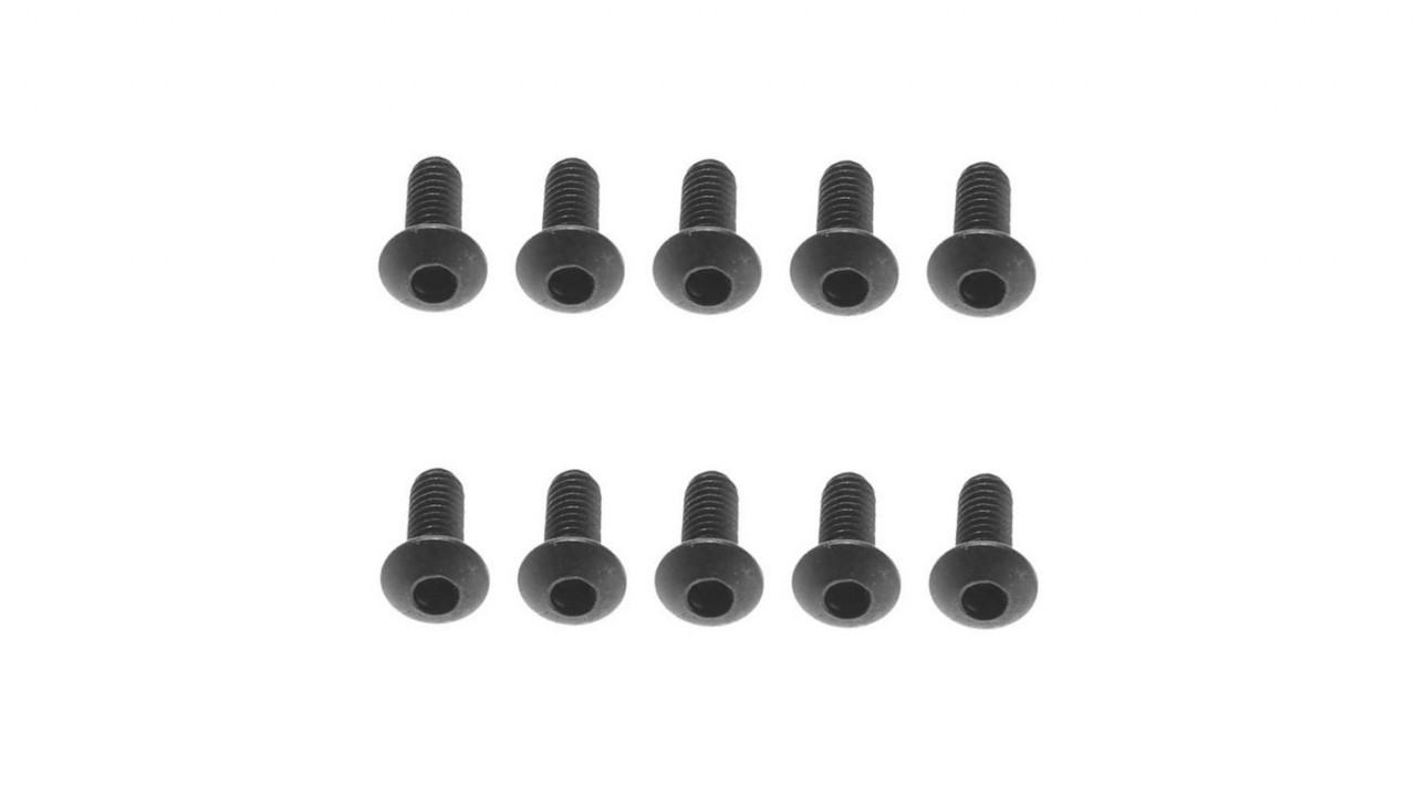 M2.6x6mm Hex Socket Button Black (10) (AXIC1280) afbeelding