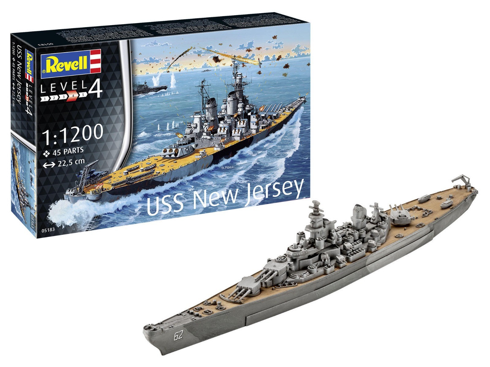 1:1200 Revell 05183 Battleship USS New Jersey Plastic Modelbouwpakket