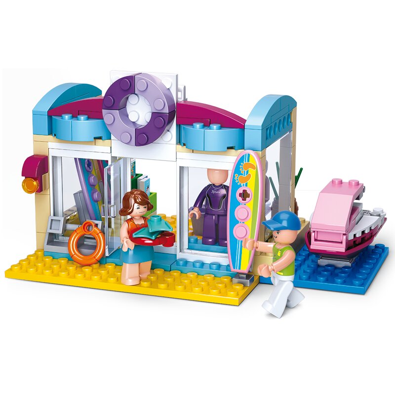Sluban Beach Shop (Girl's Dream) bouwstenen set afbeelding