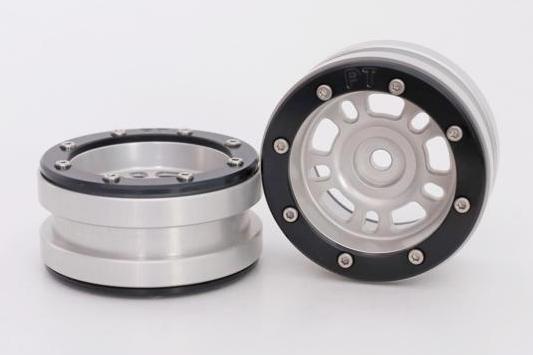 Metsafil Beadlock Wheels PT-Distractor Zilver / Zwart 1.9 (2st)