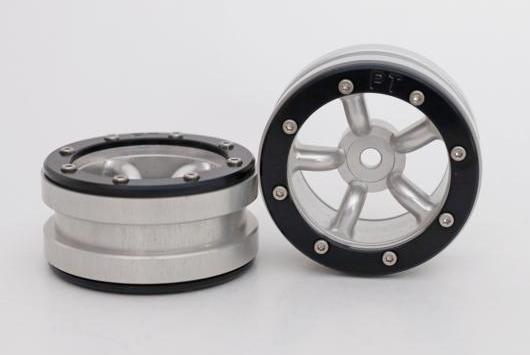Metsafil Beadlock Wheels PT-Safari Zilver / Zwart 1.9 (2st) afbeelding