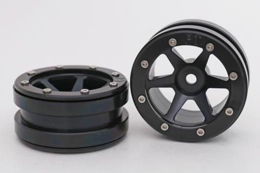 Metsafil Beadlock Wheels PT-Slingshot Zwart / Zwart 1.9 (2st) afbeelding