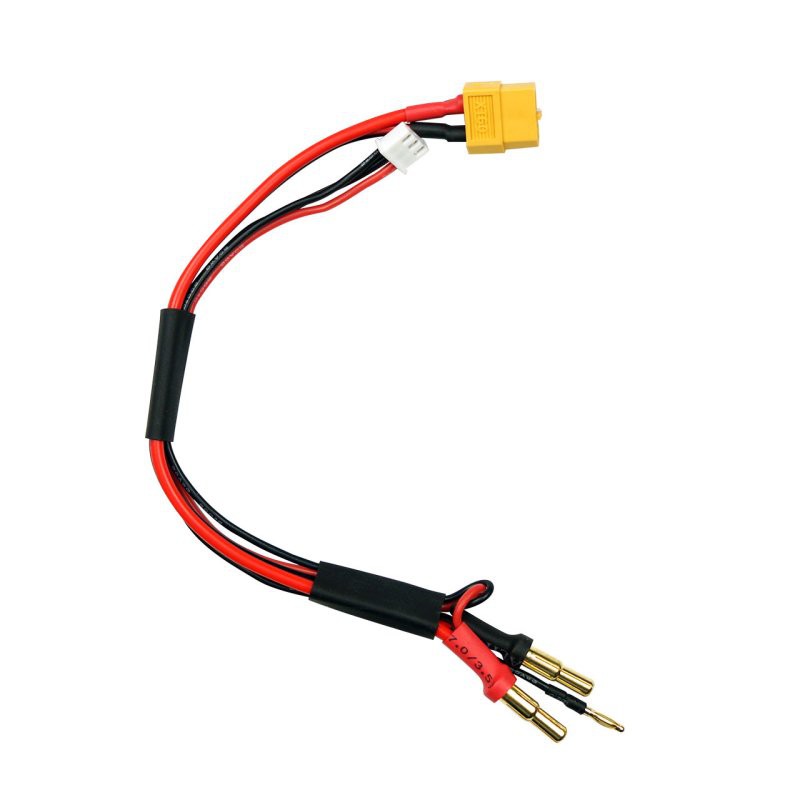 XT60 Laadkabel (XH): 2S Lipo accu met 4mm/5mm goudstekker