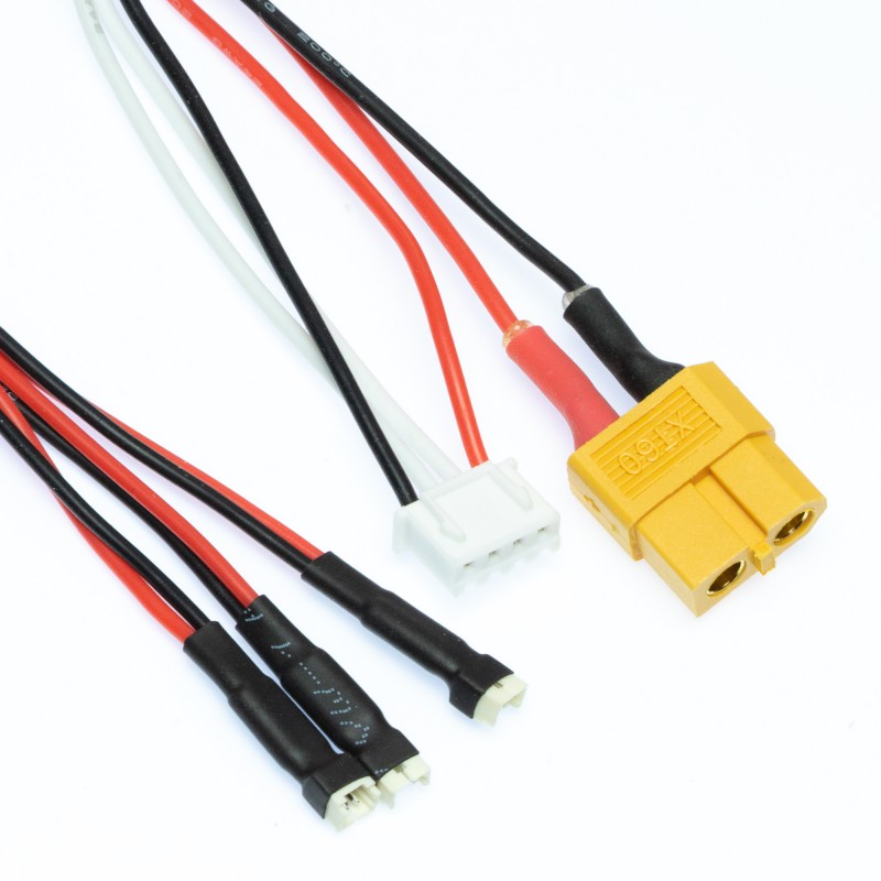 XT60 Laadkabel: 3x 1S Lipo MCX, MSR afbeelding