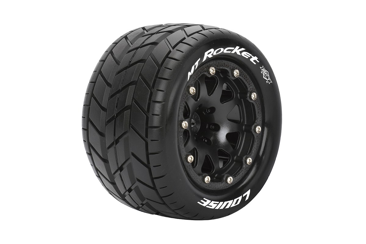 Louise MT-Rocket - MFT 1/10 banden op 2.8" bead-lock velgen zwart - 1/2 Offset - Hex 12mm afbeelding