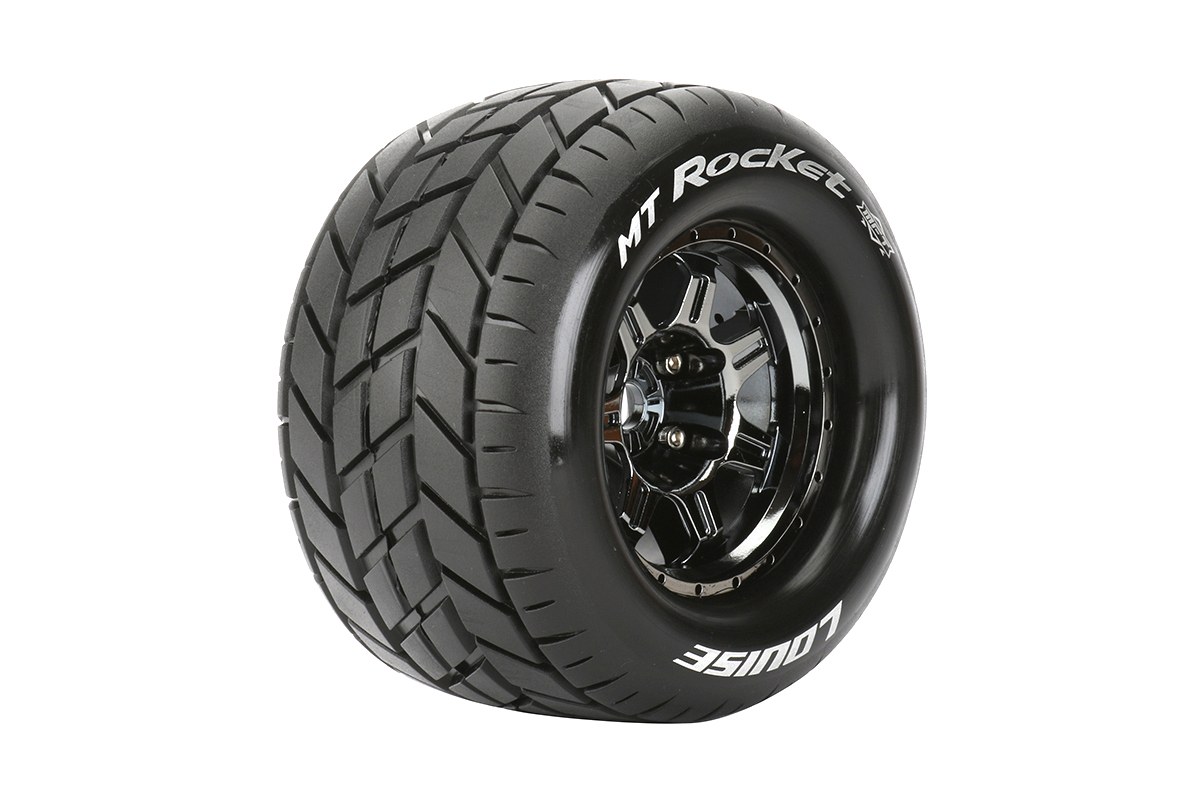 Louise MT-Rocket MFT banden op black/chrome velgen voor 1/8 MT - 1/2 offset afbeelding