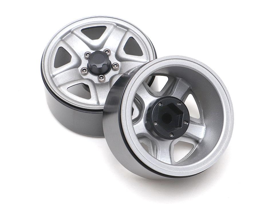 Boom Racing 1.9 S200 Steelie Reversible Beadlock Wheels w/XT504 Hub, Gun Metal