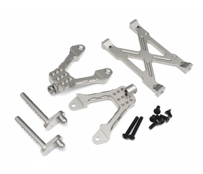 Axial SCX10 Aluminum Rear Shock Mount - 1 Set Silver