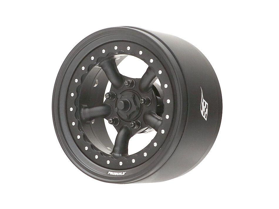 Boom Racing Probuild 1.9'' Beadlock Aluminium Wheels - Matt Black (2)