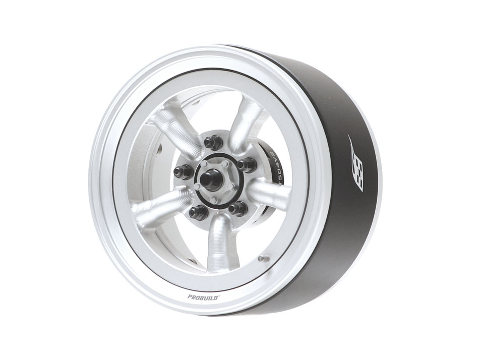 Boom Racing Probuild 1.9'' M5 Beadlock Aluminium Wheels - Flat Silver (2)
