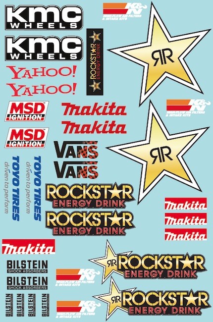 Rockstar stickervel - A4