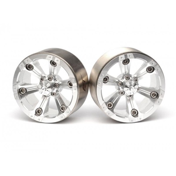 Boom Racing CHROMA 1.9 High Mass Beadlock Aluminum Wheels Spoke-6 (2) Style (nieuw, 1 doosje beschikbaar) afbeelding