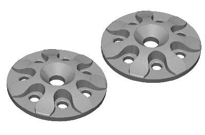 Team Corally Wing Washer - Aluminium - 2 pcs (C-00180-157) afbeelding