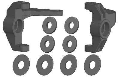 Team Corally - Steering Block - L/R - Composite - 1 Set afbeelding