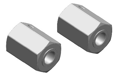 Team Corally - Wheel Hex Adapter - Front - Aluminium (C-00250-035) afbeelding