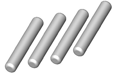 Team Corally Wheel Axle Pin - 2x12 - Steel - 4pcs (C-00250-037) afbeelding