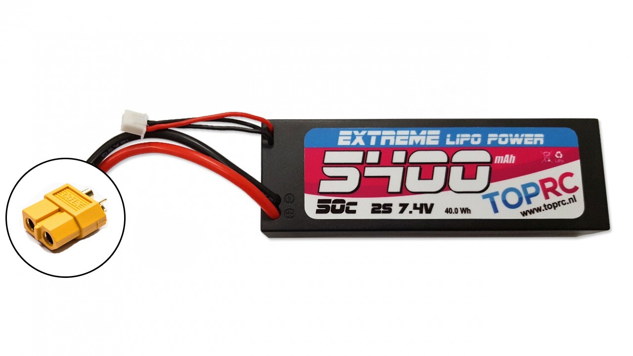 TRC Car Lipo 50c 7,4 volt 5400mah met XT90 Stekker afbeelding