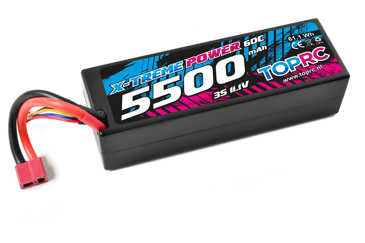 TRC Car Lipo 60c 11,1 volt 5500mah met Deans stekker afbeelding