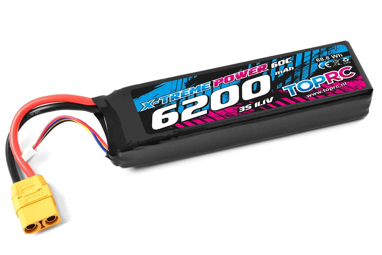 TRC Lipo 60c 11.1 volt 6200mah met XT90 stekker afbeelding