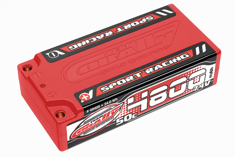Team Corally Lipo 50c 7,4 volt 4800mah met 4mm Gold connectors - Shorty afbeelding