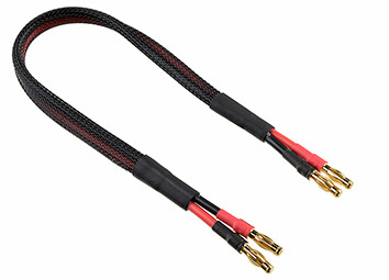 Laadkabel 4mm Banana Gold connectors - 14 AWG ULTRA V+ Silicon Wire afbeelding