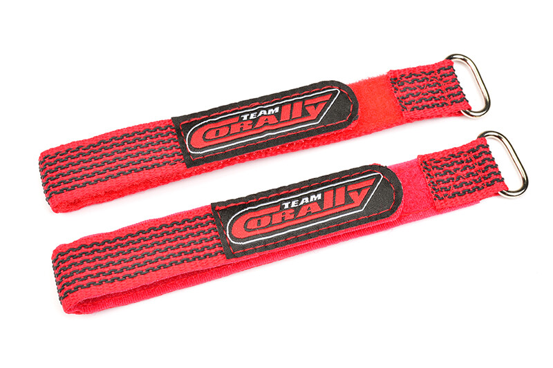 Team Corally - Red Battery Strap - 300x20mm - 2 pcs (C-50536)